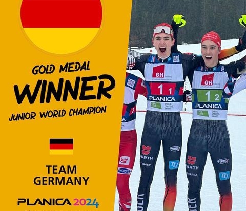 NORDISCHE KOMBINATION - JWM: ZWEITES GOLD FÜR TRISTAN SOMMERFELDT